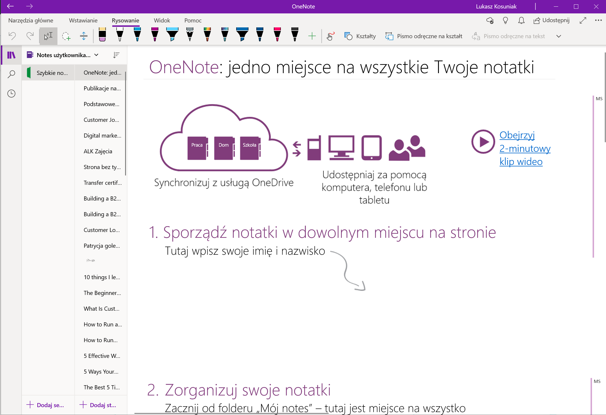 Microsoft OneNote screenshot